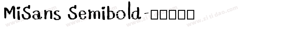 MiSans Semibold字体转换